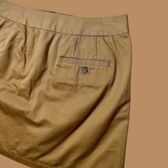 J. Crew Factory Tan Double-Button Cotton Mini Skirt Size 6 - Picture 8 of 13